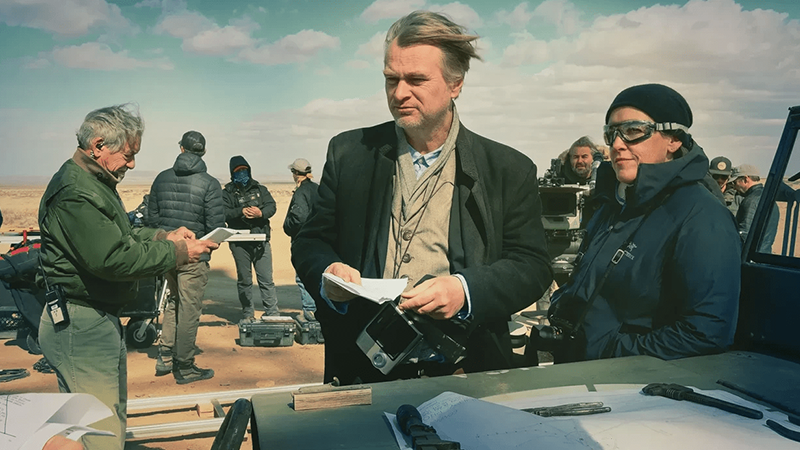 Christopher Nolan filming Oppenheimer (2023)